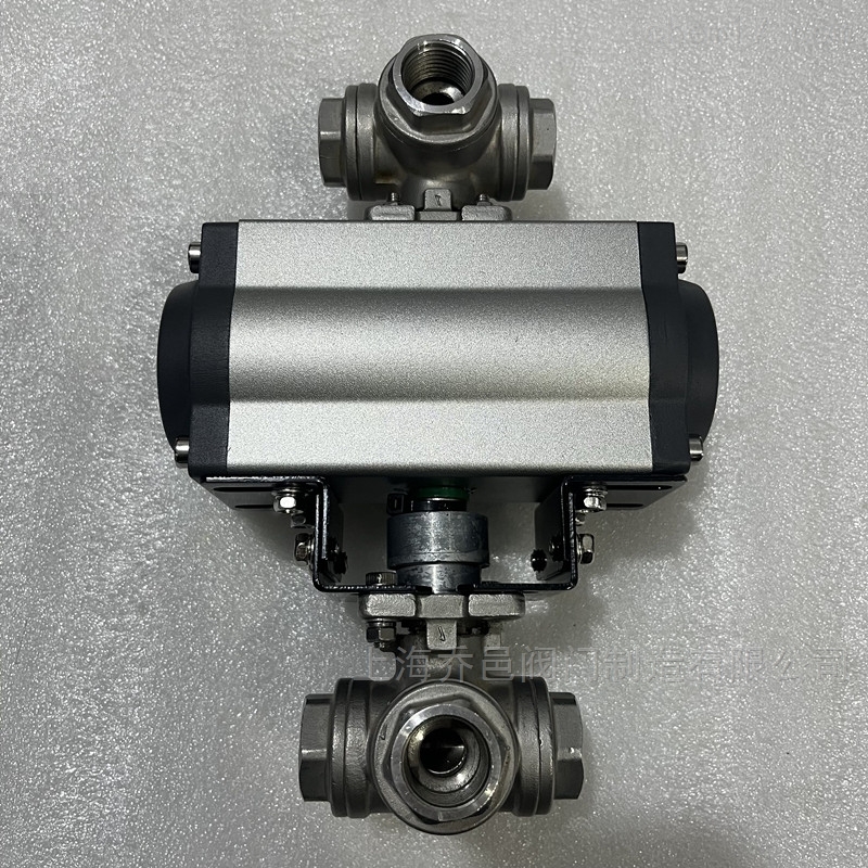 一拖二气动三通球阀